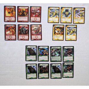Vintage Duel Masters Card Lot of 19 Red Green Yellow 2004 TCG